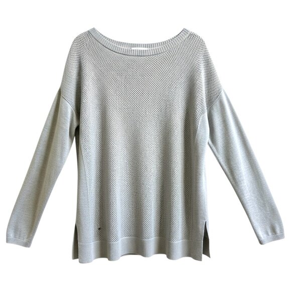 Lululemon Well Being Sweater Heathered Lavender Grey Boolux Knit M - Picture 2 of 7